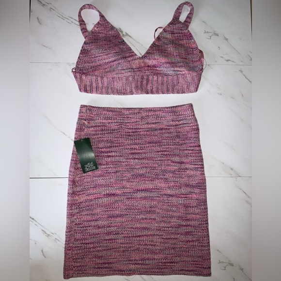 Wild Fable bodycon skirt & triangle sweater top set - Picture 3 of 8